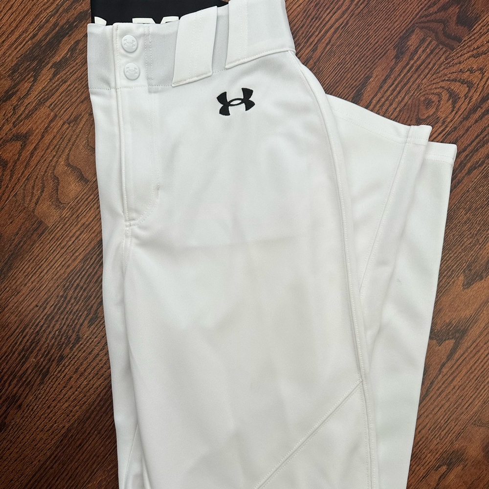 Under Armour Men's White Baseball Pants - Never Worn